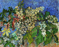 Blossoming Chestnut Branches by Vincent van Gogh — hand-painted botanical oil painting reproduction on canvas