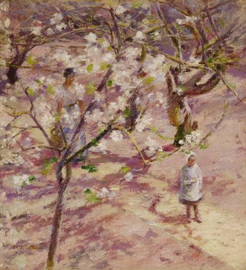 Blossoms at Giverny by Theodore Robinson — hand-painted botanical oil painting reproduction on canvas