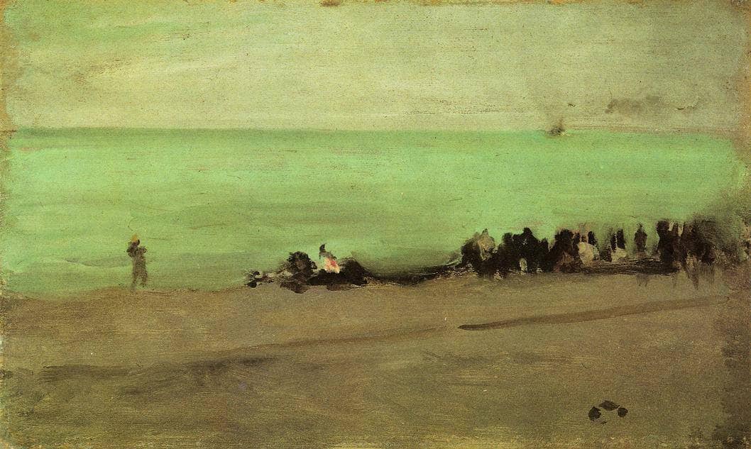 Blue and Silver: Boat Entering Pourville by James McNeill Whistler — hand-painted landscape oil painting reproduction on canvas