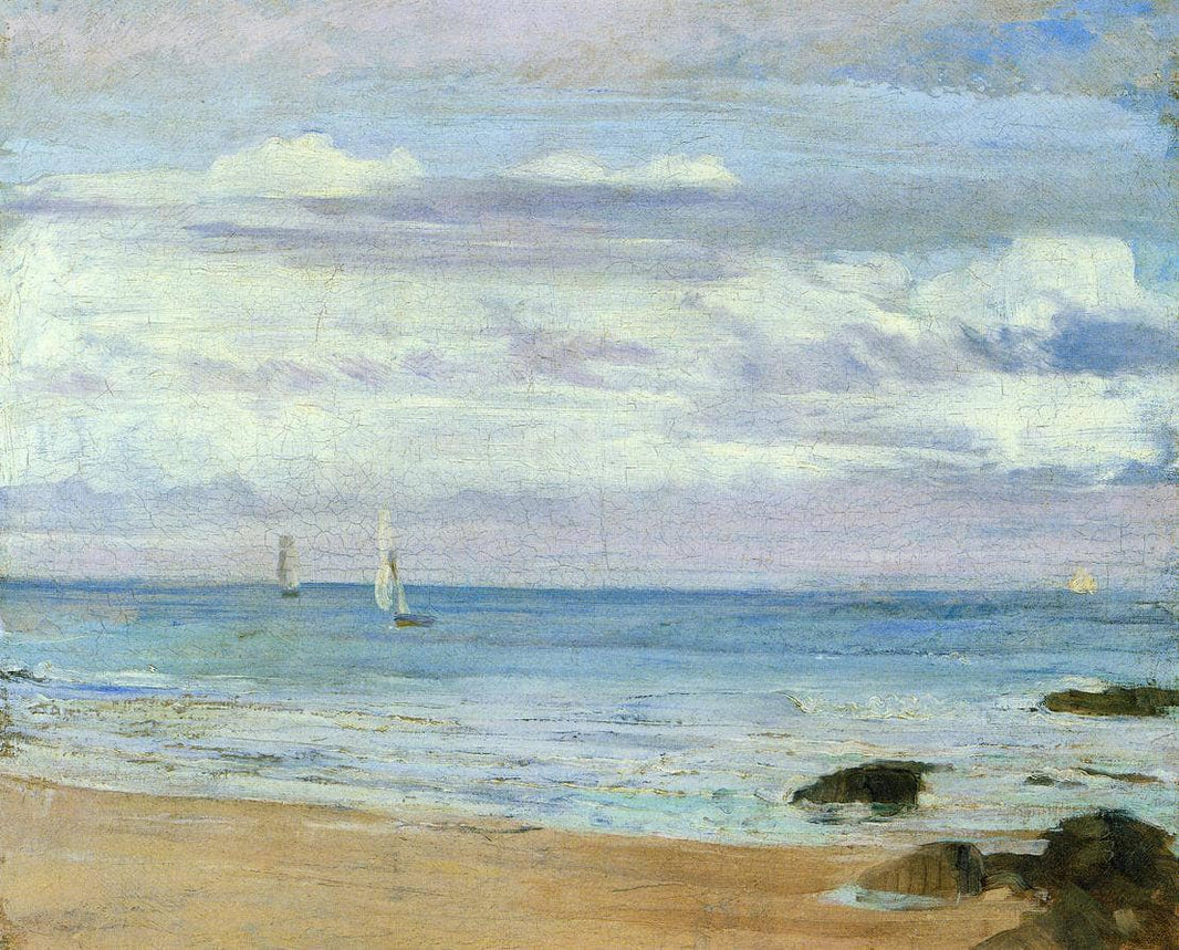 Blue and Silver Trouville by James McNeill Whistler — hand-painted landscape oil painting reproduction on canvas