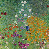 Blumengarten by Gustav Klimt — hand-painted botanical oil painting reproduction on canvas