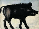 Boar by Niko Pirosmani — hand-painted animal oil painting reproduction on canvas
