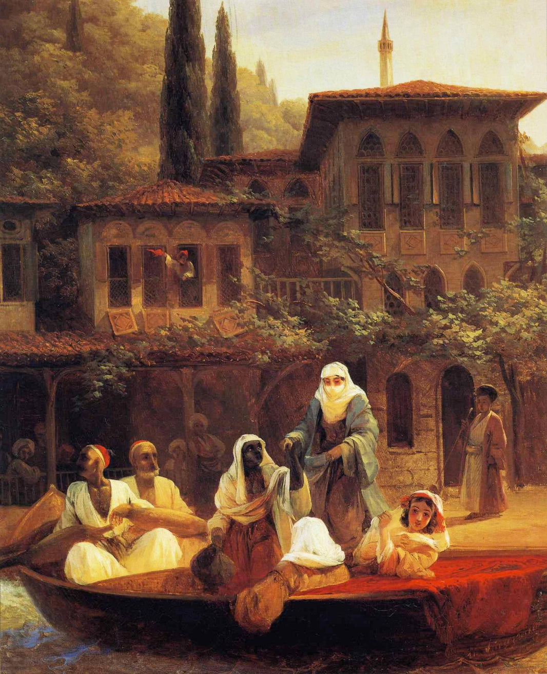 Kumkapi boat ride in Constantinople by Ivan Aivazovsky — hand-painted cultural oil painting reproduction on canvas