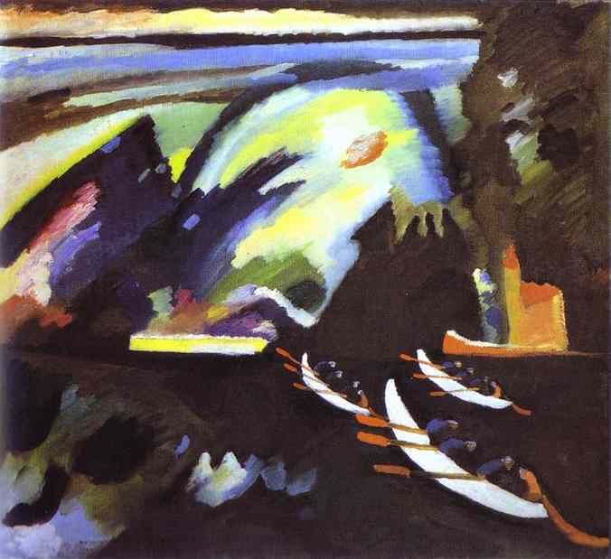 Boat Trip by Wassily Kandinsky — hand-painted landscape oil painting reproduction on canvas