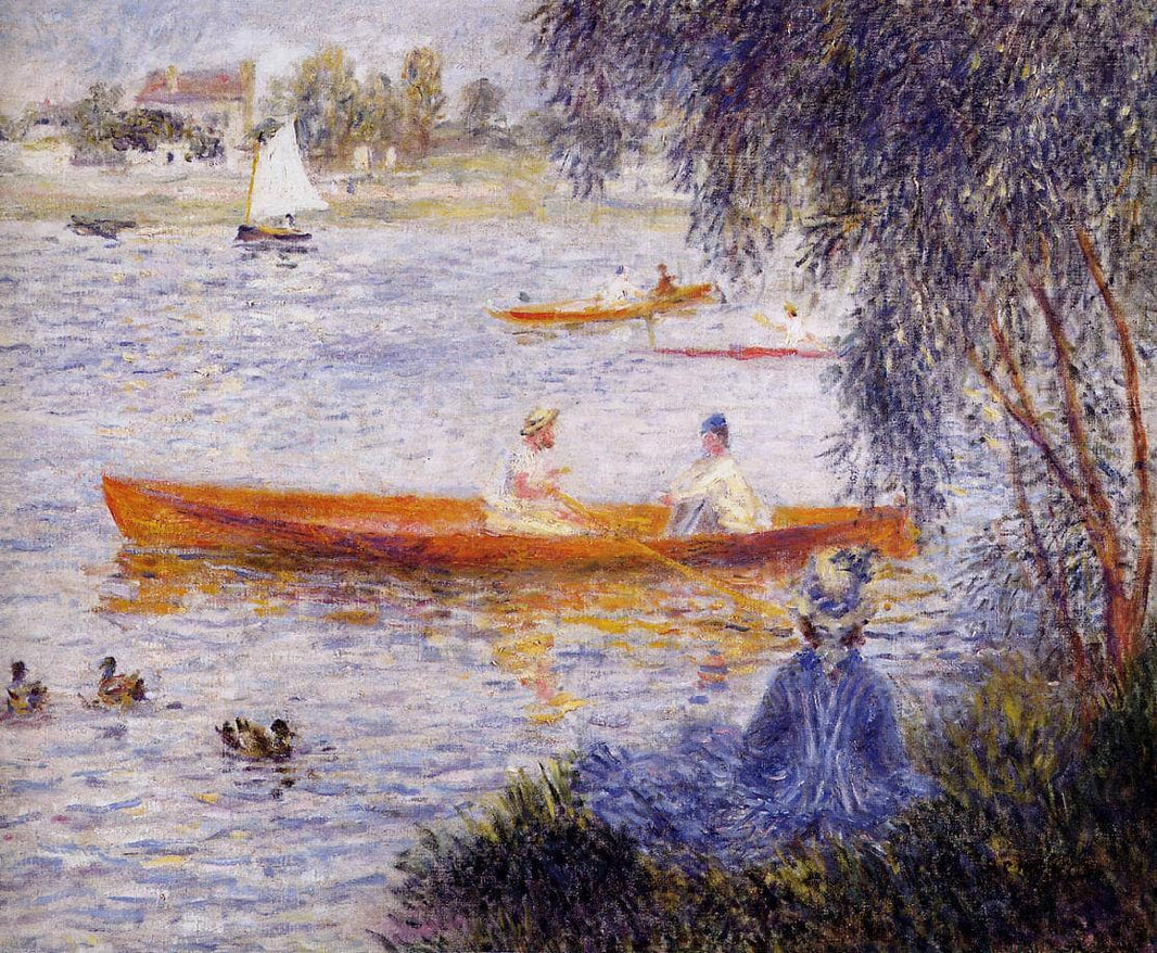 Boating at Argenteuil by Pierre-Auguste Renoir — hand-painted landscape oil painting reproduction on canvas