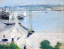 Boats at Anchor by John Henry Twachtman — ships oil painting wall art, Impressionism
