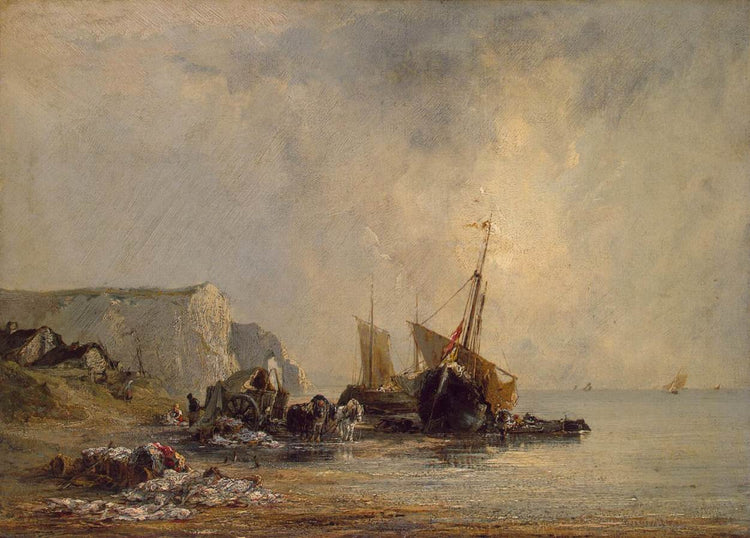 Boats by the Normandy Shore - Richard Parkes Bonington