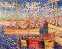 Boats in the Port of St. Tropez by Henri-Edmond Cross — hand-painted impressionism oil painting reproduction on canvas