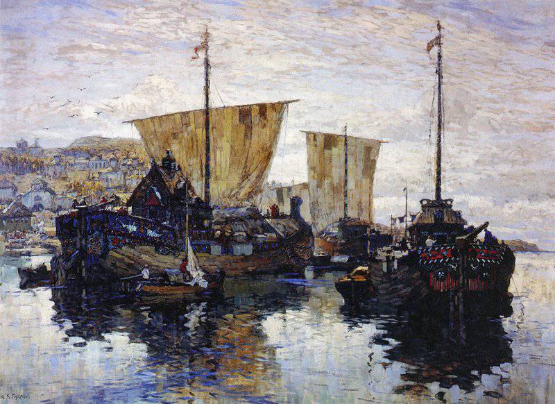 Boats in Veliky Novgorod - Konstantin Gorbatov