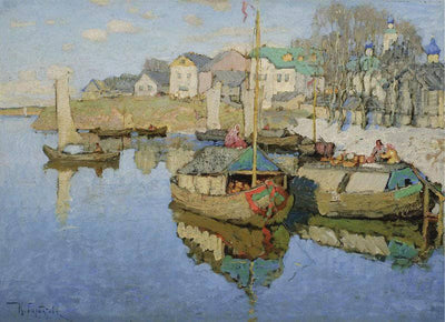 Boats on the River in apartment
