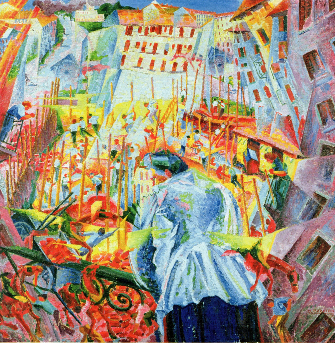 The Street Enters the House by Umberto Boccioni — hand-painted abstract oil painting reproduction on canvas