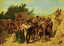 Bohemians returning from a party in Andalusia by Alfred Dehodencq — hand-painted landscape oil painting reproduction on canvas
