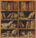 Bookshelves with Music Writings by Giuseppe Maria Crespi — hand-painted still oil painting reproduction on canvas
