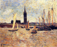 Bordeaux Harbour by Paul Gauguin — hand-painted landscape oil painting reproduction on canvas