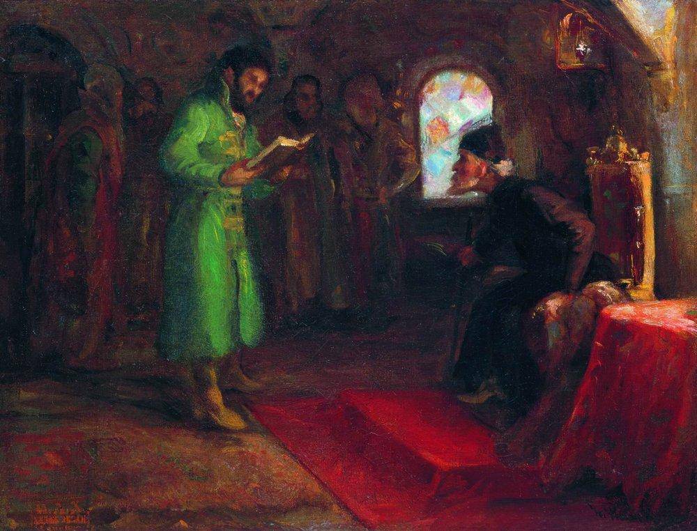 Boris Godunov with Ivan the Terrible - Ilya Repin