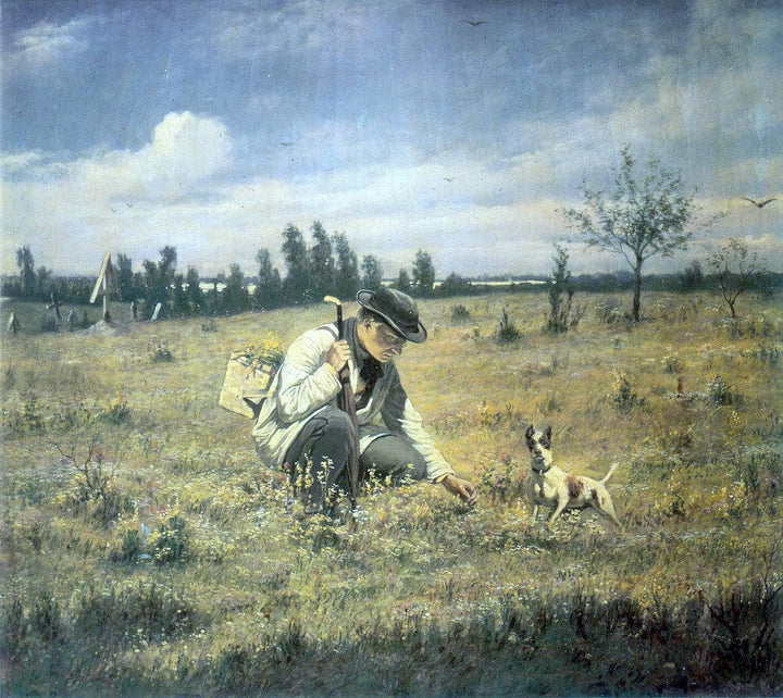 Botanist by Vasily Perov — hand-painted animal oil painting reproduction on canvas