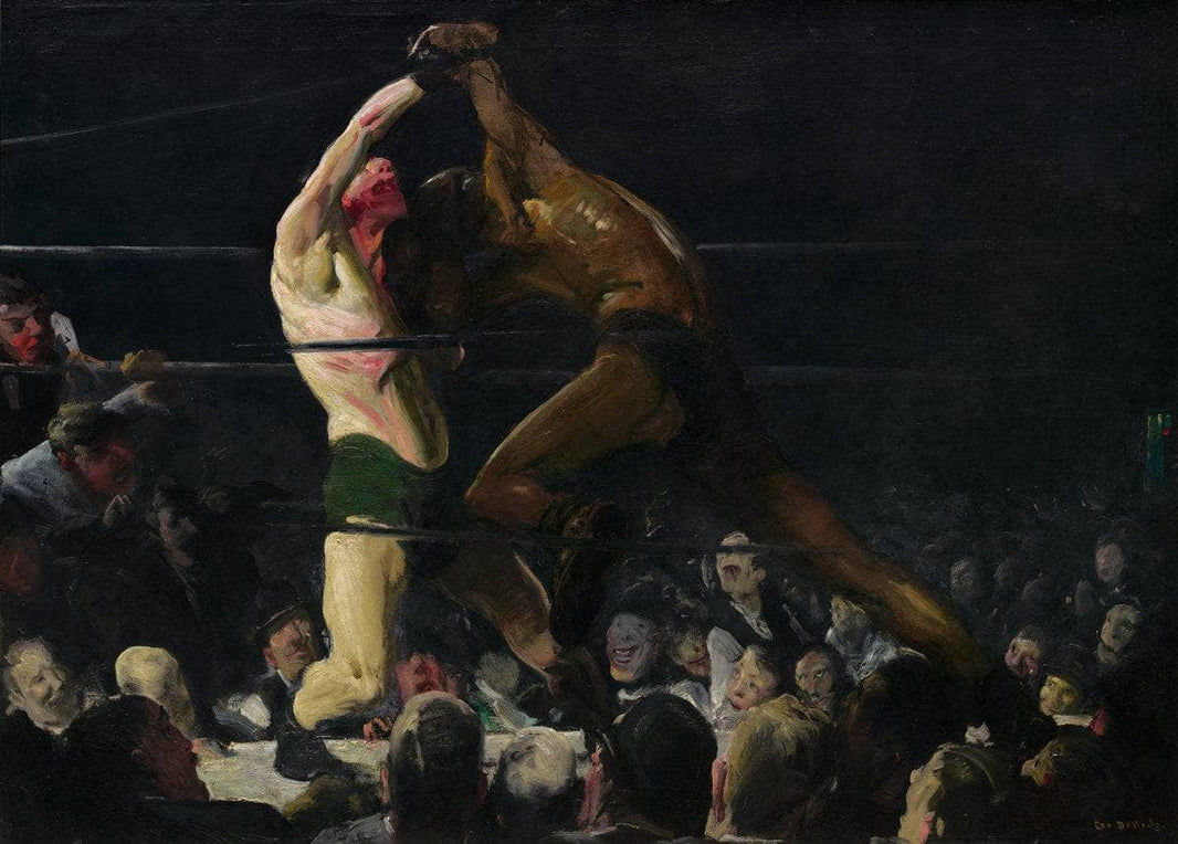 Both Members of This Club by George Bellows — hand-painted portrait oil painting reproduction on canvas