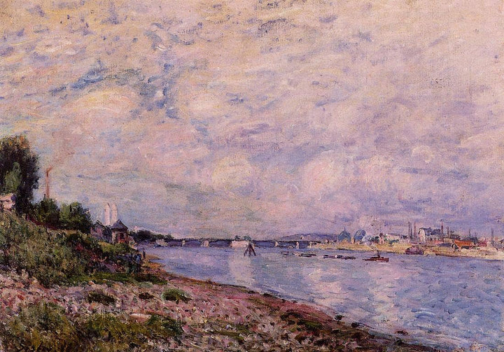 Bougival by Alfred Sisley — hand-painted botanical oil painting reproduction on canvas