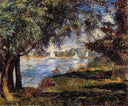 Bougival by Pierre-Auguste Renoir — seascapes oil painting wall art, Impressionism