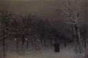 Boulevard in the evening. by Isaac Levitan — hand-painted botanical oil painting reproduction on canvas