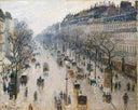 Boulevard Montmartre Winter Morning by Camille Pissarro — city oil painting wall art, Impressionism