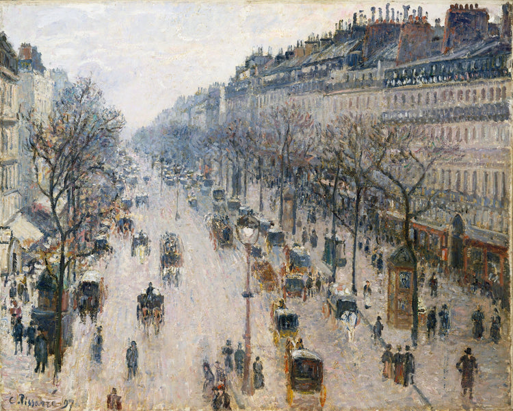 Boulevard Montmartre Winter Morning - Camille Pissarro