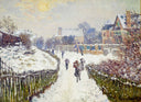 Boulevard Saint-Denis, Argenteuil, in Winter by Claude Monet — winter oil painting wall art, Impressionism