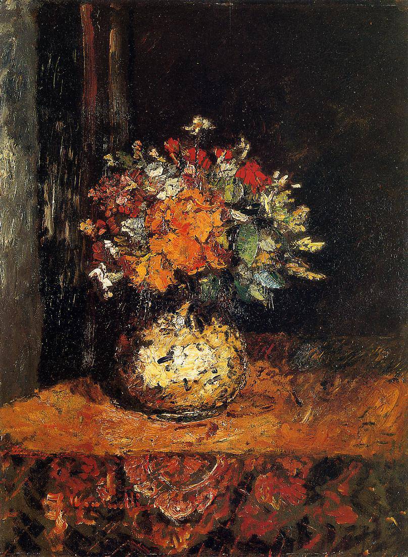 Bouquet of Flowers - Adolphe Joseph Thomas Monticelli