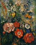 Bouquet of Flowers by Paul Cezanne — flower oil painting wall art, Post Impressionism