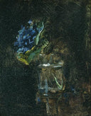 Bouquet of Violets in a Vase by Henri de Toulouse-Lautrec — hand-painted botanical oil painting reproduction on canvas