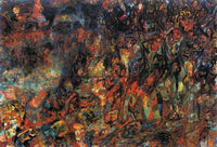 Bourgeois in a Carriage by Pavel Filonov — hand-painted abstract oil painting reproduction on canvas