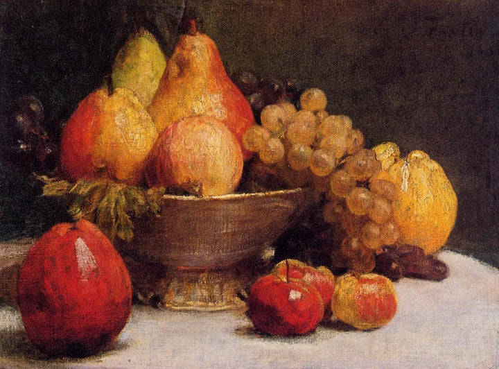 Bowl of Fruit by Henri Fantin-Latour — hand-painted photography oil painting reproduction on canvas