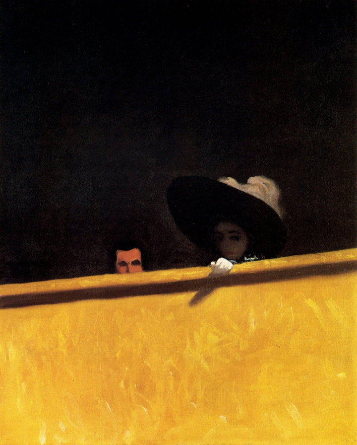 Box Seats at the Theater, the Gentleman and the Lady by Felix Vallotton — hand-painted abstract oil painting reproduction on canvas