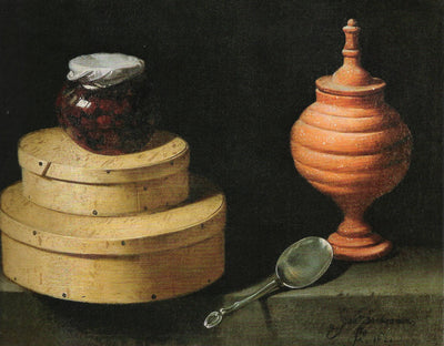 Boxes and Jars of Sweetmeats by Juan van der Hamen — oil painting reproduction