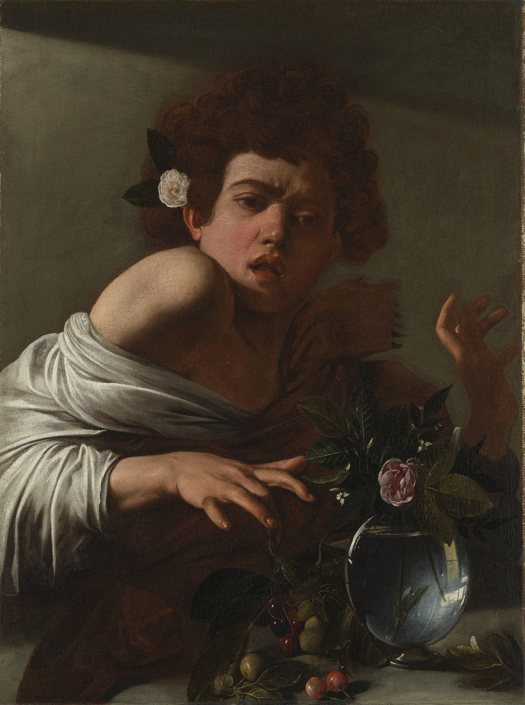 Boy Bitten by a Lizard by Caravaggio — hand-painted portrait oil painting reproduction on canvas