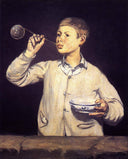 Boy Blowing Bubbles by Edouard Manet — male oil painting wall art, Realism