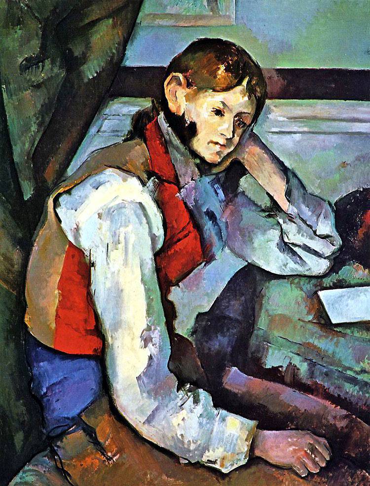 Boy in a Red Vest - Paul Cezanne