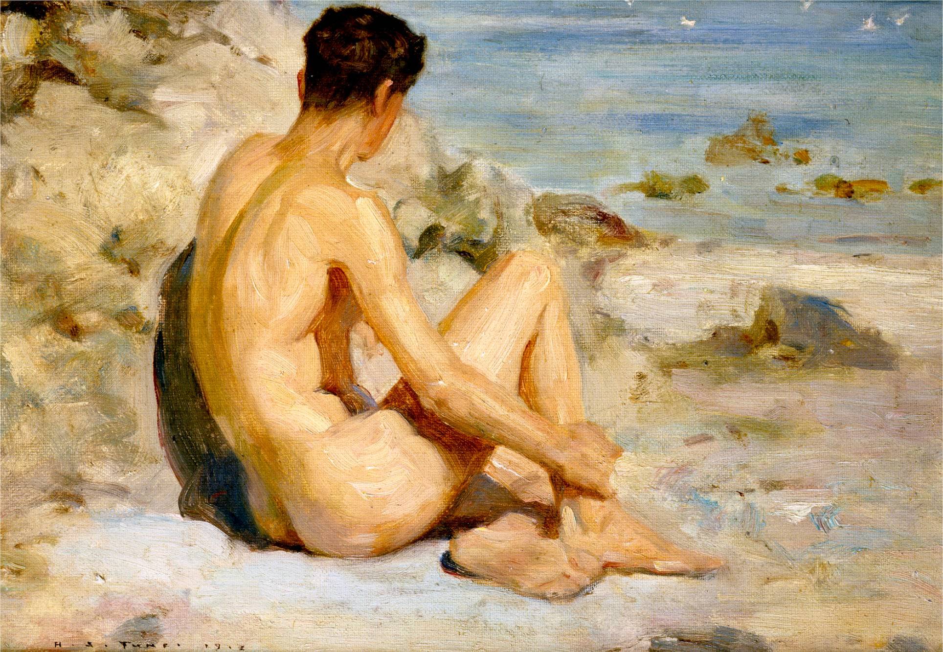 Boy on a Beach - Henry Scott Tuke