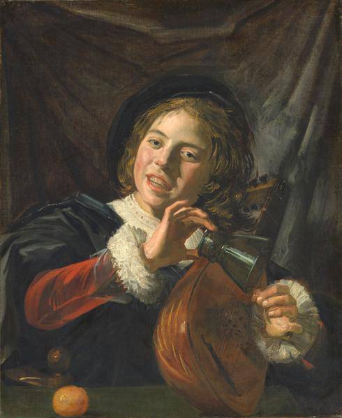 Boy with a Lute by Frans Hals, hand-painted portrait oil painting reproduction on canvas