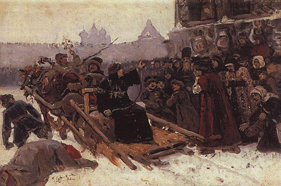 Boyarynya Morozova (study) by Vasily Surikov — hand-painted animal oil painting reproduction on canvas