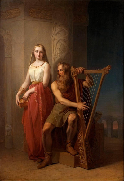 Bragi and Iðunn by Nils Blommér — oil painting reproduction