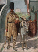 Bread seller by Anton Mitov — hand-painted animal oil painting reproduction on canvas
