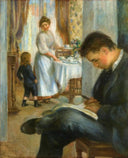 Breakfast at Berneval by Pierre-Auguste Renoir — hand-painted portrait oil painting reproduction on canvas
