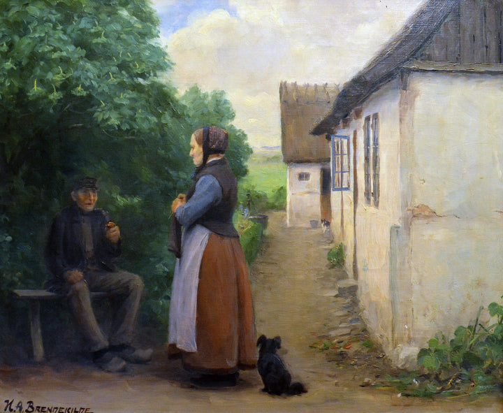 Brendekilde bauernpaar by Hans Andersen Brendekilde — hand-painted landscape oil painting reproduction on canvas