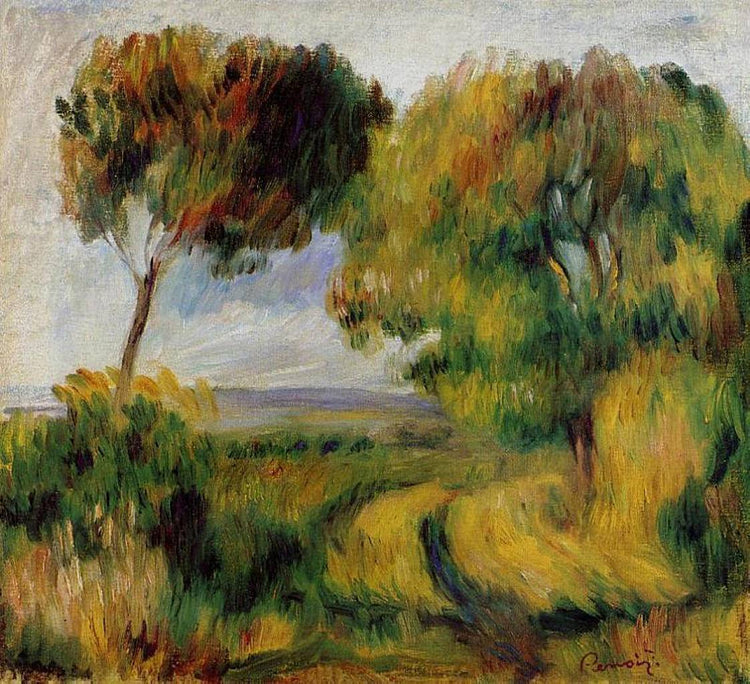 Breton Landscape Trees and Moor - Pierre-Auguste Renoir