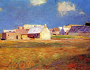 Breton Village by Odilon Redon — hand-painted landscape oil painting reproduction on canvas