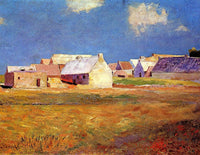 Breton Village by Odilon Redon — hand-painted landscape oil painting reproduction on canvas