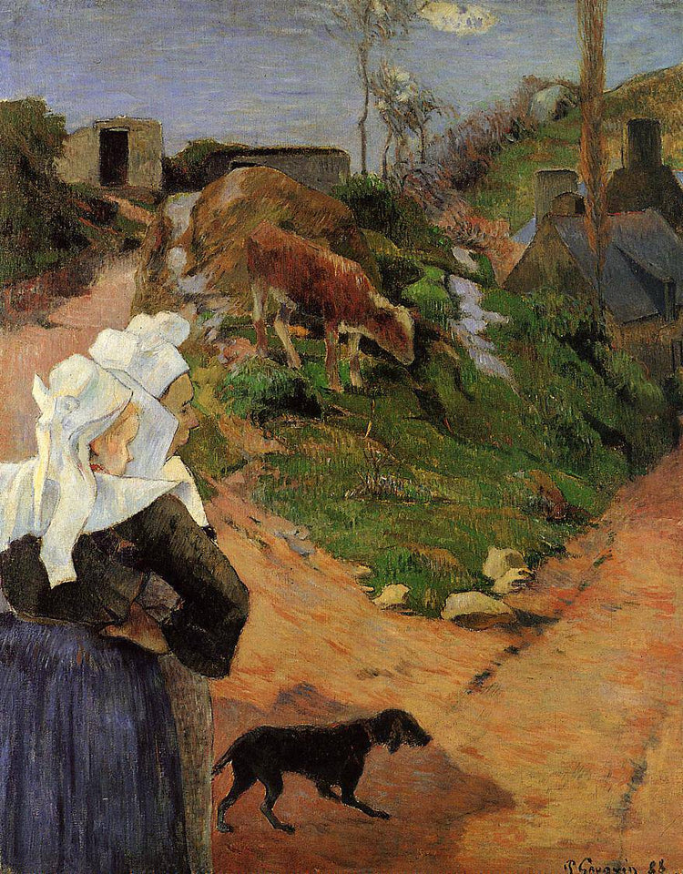 Breton Women at the Turn - Paul Gauguin