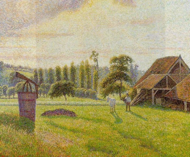 Brickworks at Eragny by Camille Pissarro — hand-painted landscape oil painting reproduction on canvas