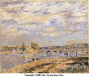 Bridge at Serves by Alfred Sisley — hand-painted landscape oil painting reproduction on canvas